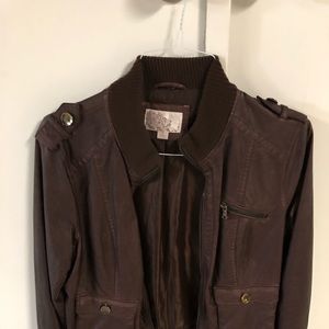 Xhilaration Faux Leather Bomber Jacket